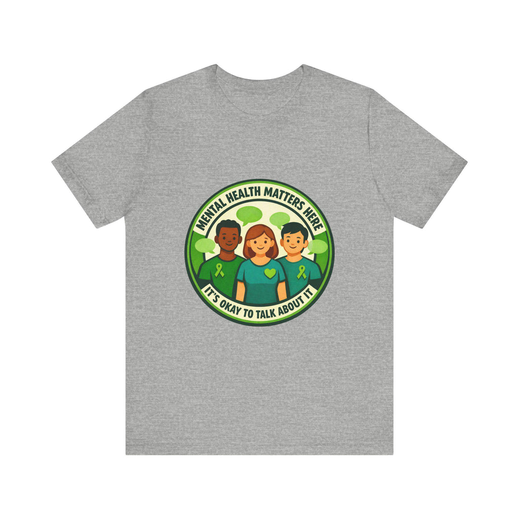 Mental Health Matters tee | Wear Green awareness shirt, be kind ribbon