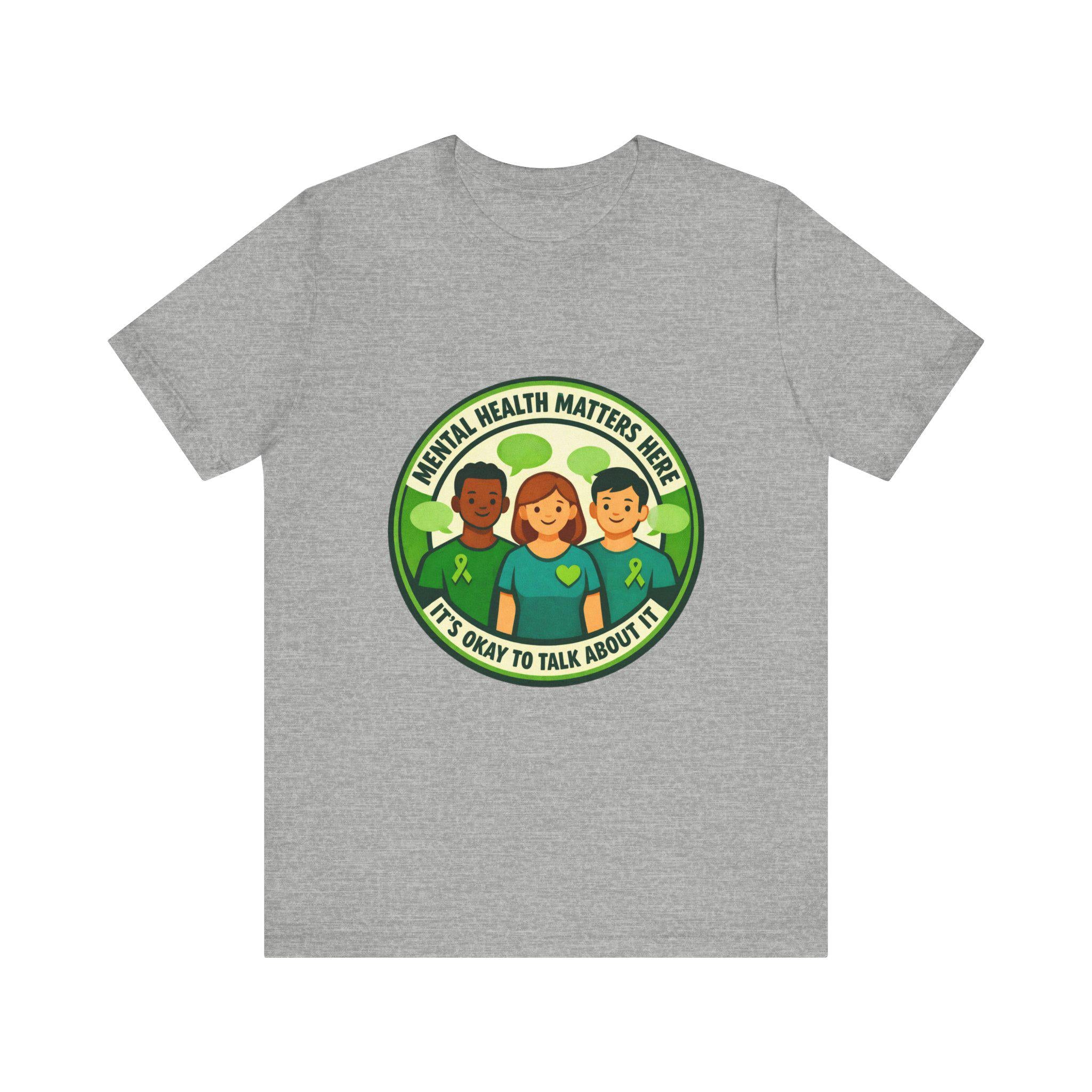Mental Health Matters tee | Wear Green awareness shirt, be kind ribbon