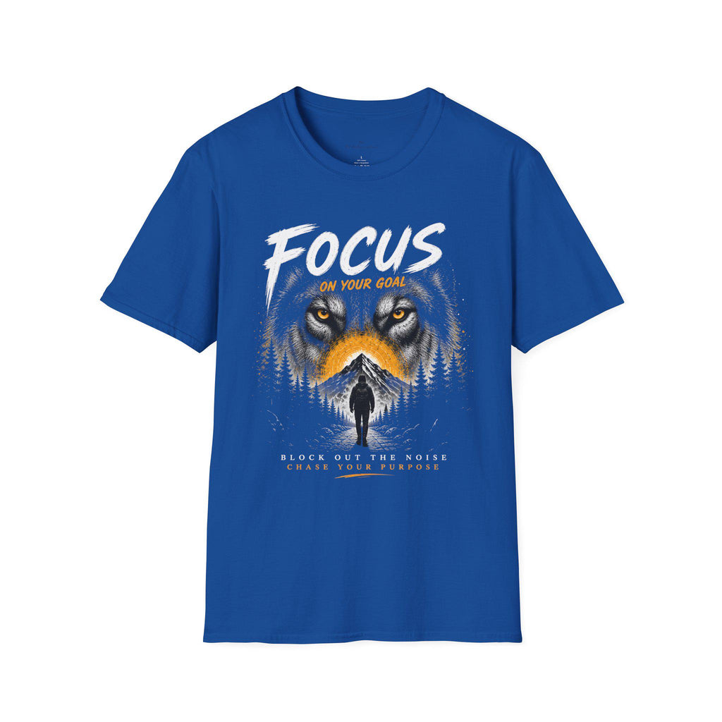 Wolf Face Silhouette T-Shirt | Lone Walker, Yellow Accent