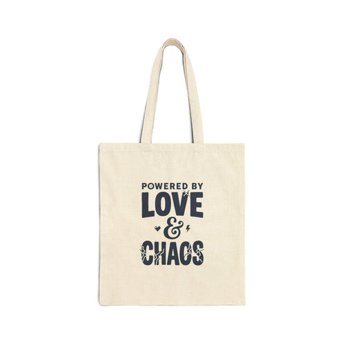 Cotton Canvas Tote, Love & Chaos Mom Bag, Mother's Day Gift,